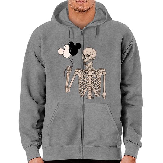 Skeleton Zip Hoodies, Mickey Balloon Zip Hoodies, Disney Trip Zip Hoodies