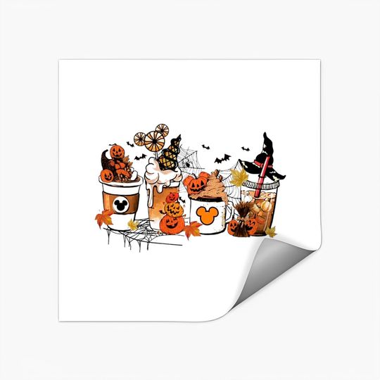 Disney Mickey Halloween Coffee Stickers