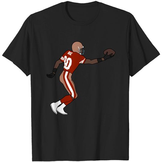 rice the number 80 - Jerry Rice Football - T-Shirt