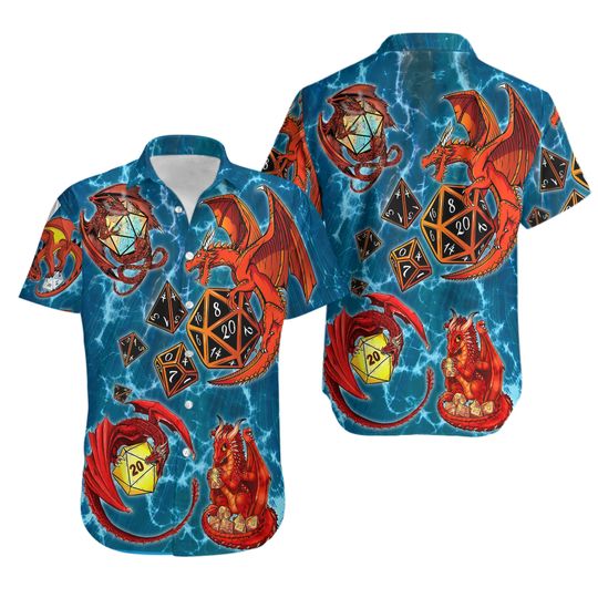 Discover Dungeons and dragons hawaiian shirt, DnD Hawaiian Shirt
