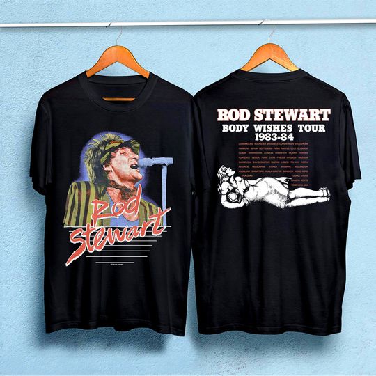 1983-84 Rod Stewart Body Wishes Tour Vintage T-Shirt