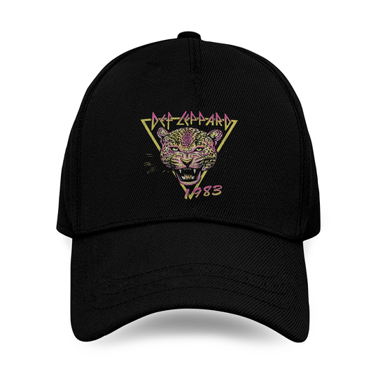 DEF LEPPARD  Neon Cat Rolled Baseball Caps