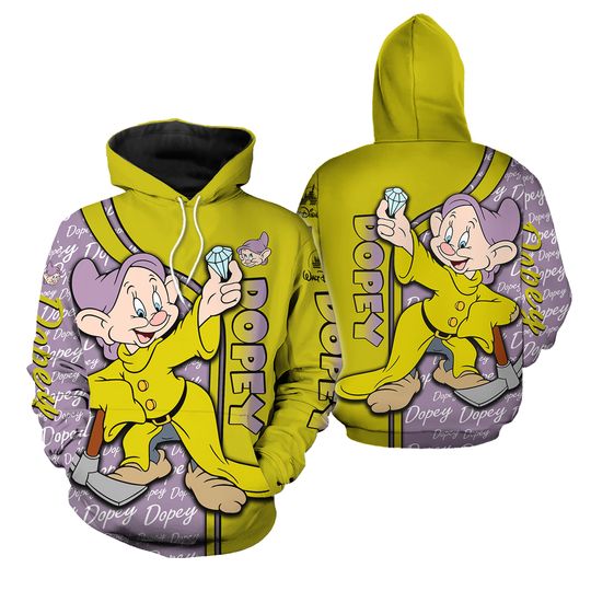 Discover Dopey Dwarf Disney 3D Printed Hoodie