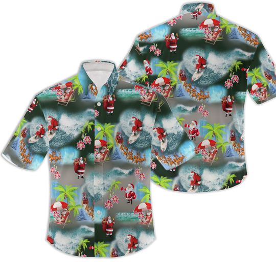 Santa Claus 3D Christmas Hawaiian Shirt