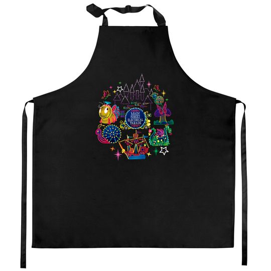 Main Street Electrical Parade Kitchen Aprons, Disney Family Vacation Kitchen Aprons