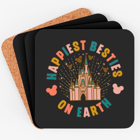 Happiest Besties on Earth Coaster, Disney Besties Coasters, Disney Balloon Coaster