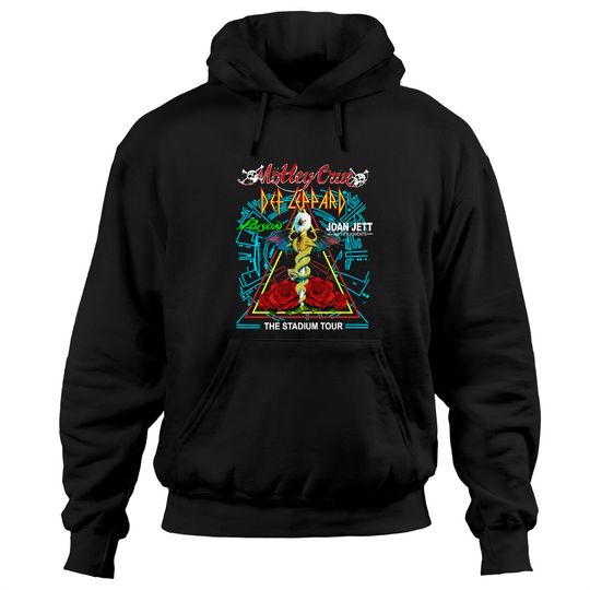 Vintage Stadium Tour 2022 Hoodies, Motley Crue Tour, Def Leppard, Poison Joan Jett & the Blackhearts