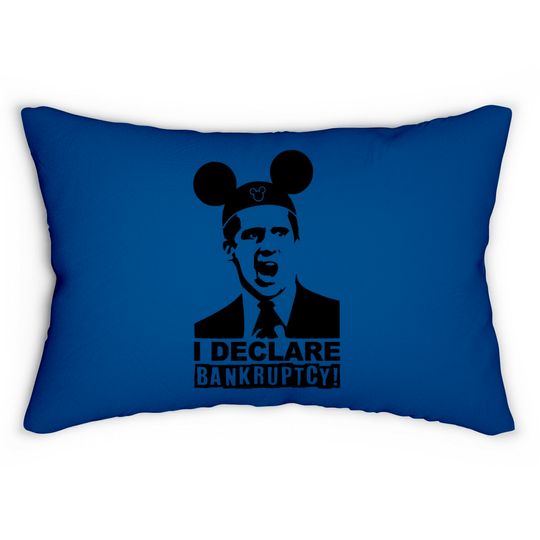 I Declare Bankruptcy Disneyworld Lumbar Pillows, Funny Disney Lumbar Pillows, Magic Kingdom Lumbar Pillows