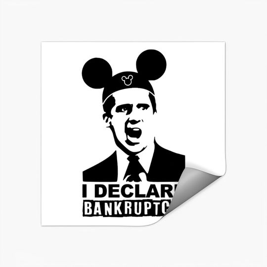 I Declare Bankruptcy Disneyworld Stickers, Funny Disney Stickers, Magic Kingdom Stickers