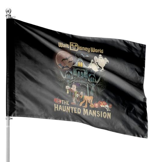 The Haunted Mansion House Flags, Halloween House Flags, Disney Halloween House Flags