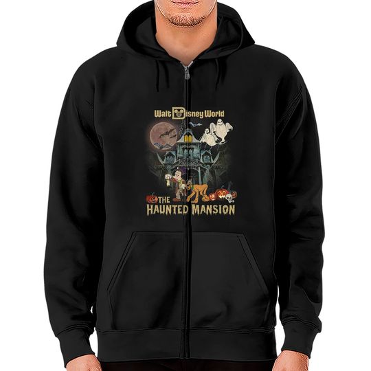 The Haunted Mansion Zip Hoodies, Halloween Zip Hoodies, Disney Halloween Zip Hoodies
