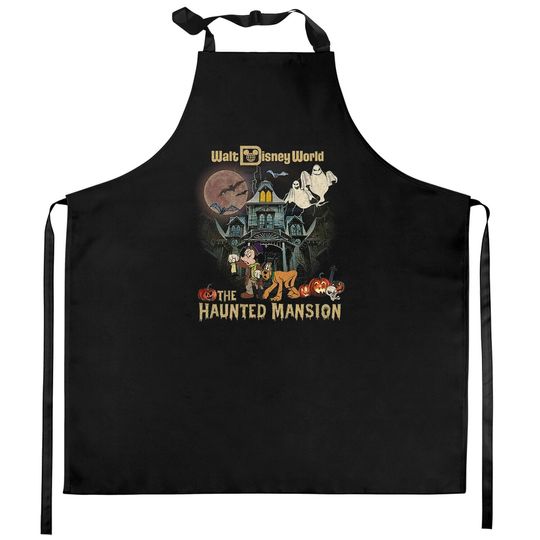 The Haunted Mansion Kitchen Aprons, Halloween Kitchen Aprons, Disney Halloween Kitchen Aprons