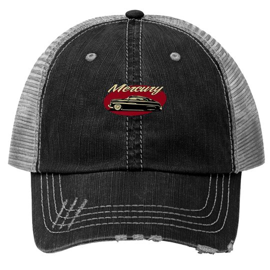 1950 Mercury Vintg Low Rider Kustom Lead Sled Custom Hot Rod Premium Trucker Hats