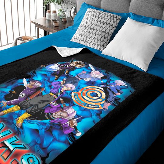 Vintage Dragon Ball Z Trunks Baby Blankets