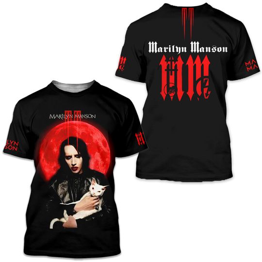 3D full Printed Brand NEW Fashion Tshirt Marilyn Manson