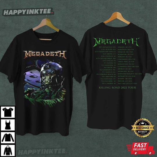 Megadeth Five Finger Death Punch Tour 2022 T Shirt