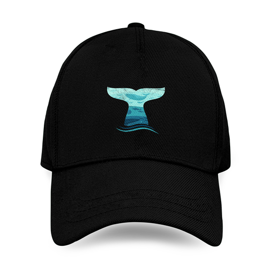 Whale Tail In Waves Orca Ocean Baseball Cap