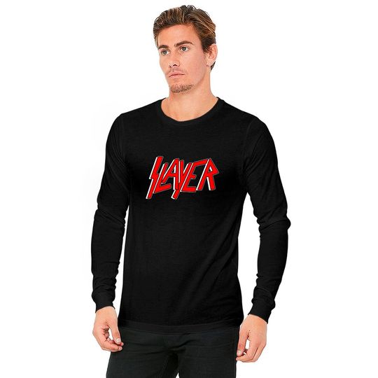 Slayer Red Logo Tom Araya Thrash Metal Official Tee Long Sleeves