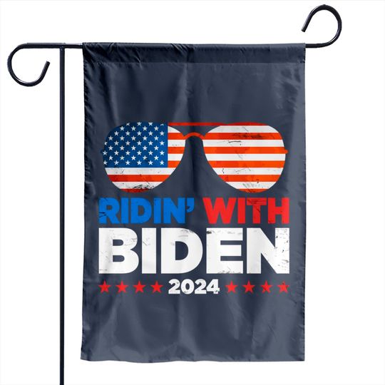 Ridin' With Biden Joe Biden 2024 Election For Pres Garden Flags