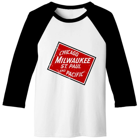 The Milwaukee Road system - Railroad - Baseball Tees