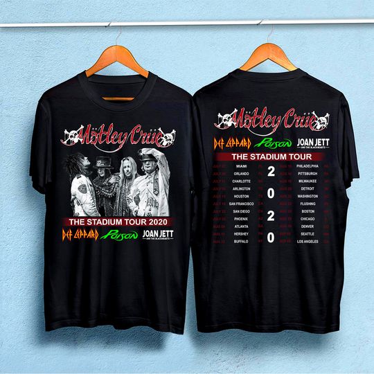 The Stadium Tour Motley Crue Def Leppard Poison Joan Jett & the Blackhearts Shirt
