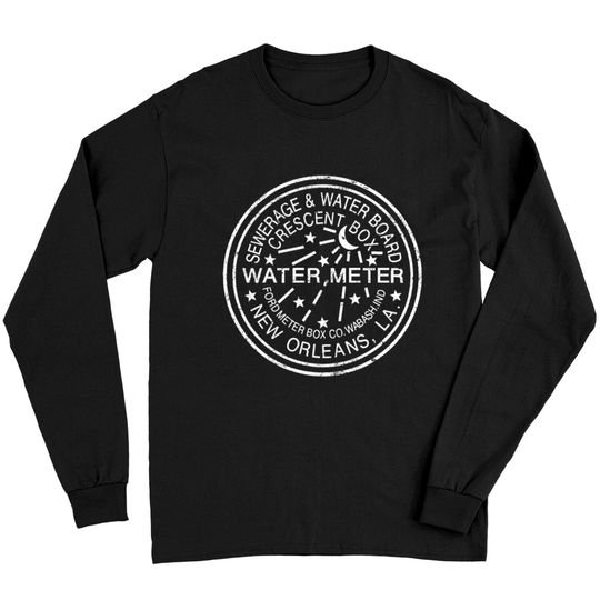 New Orleans Manhole Cover Distressed Water Meter Long Sleeves