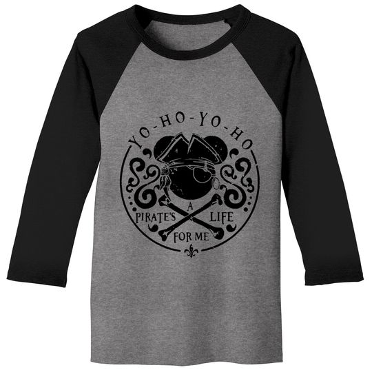Disney Pirates Baseball Tees, Mickey Pirate Baseball Tees, Pirates of Caribbean Baseball Tees