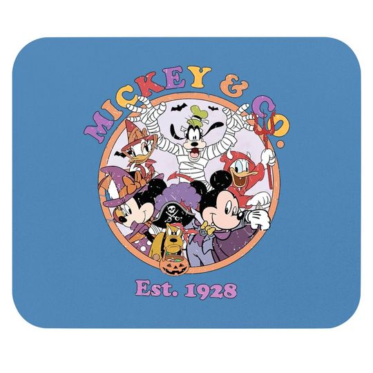 Mickey And Co Vintage Disney Halloween Mouse Pads, Disney Halloween Retro