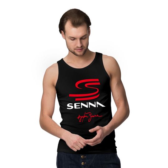Ayrton Senna Logo Tank Tops