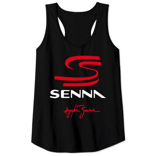 Ayrton Senna Logo Tank Tops