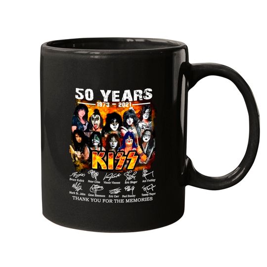 Kiss Band Mug, Kiss 50th Anniversary 1973-2022 Mugs