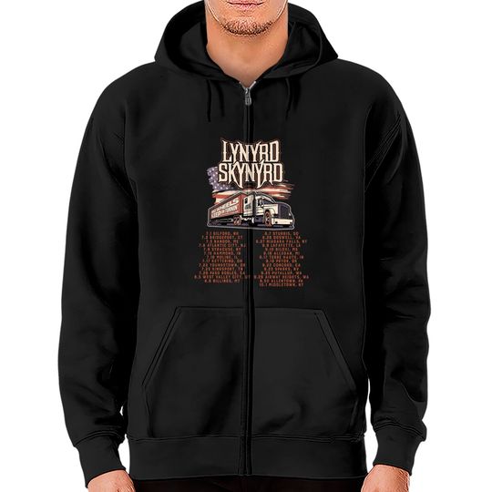 2022 Lynyrd Skynyrd Big Wheels Keep on Turnin Unisex Zip Hoodies,  Lynyrd Skynyrd Tour 2022