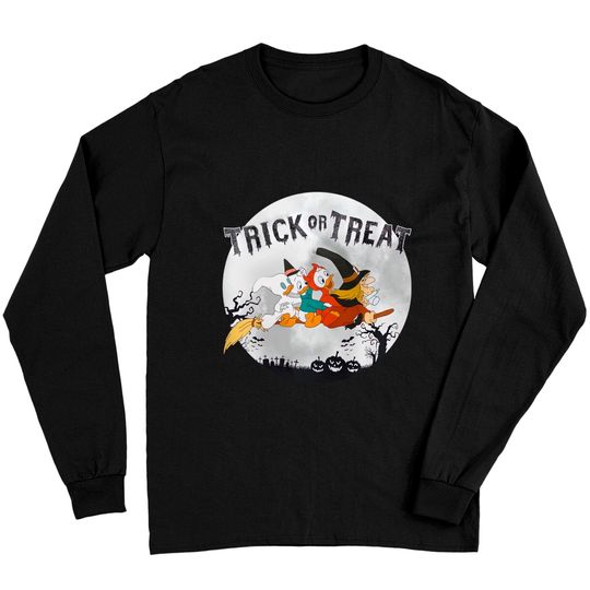 Disney Halloween Ducktales Witch Huey Dewey and Louie Trick Or Treat Hallowen Matching Long Sleeves