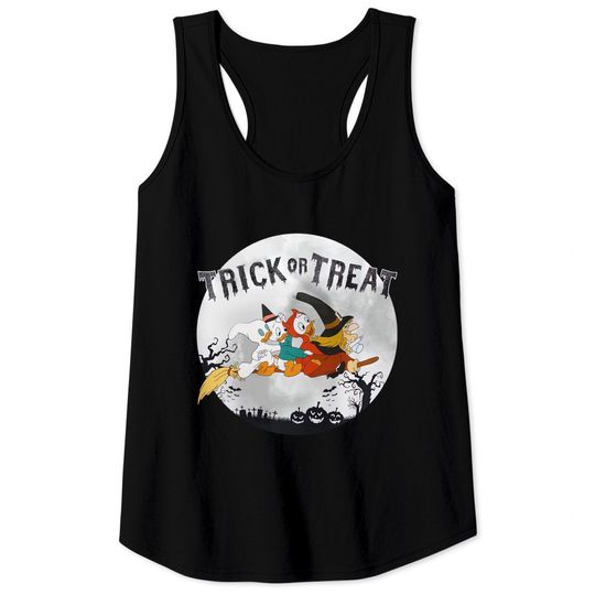 Disney Halloween Ducktales Witch Huey Dewey and Louie Trick Or Treat Hallowen Matching Tank Tops