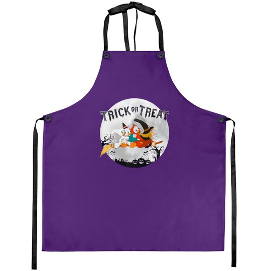 Disney Halloween Ducktales Witch Huey Dewey and Louie Trick Or Treat Hallowen Matching Aprons