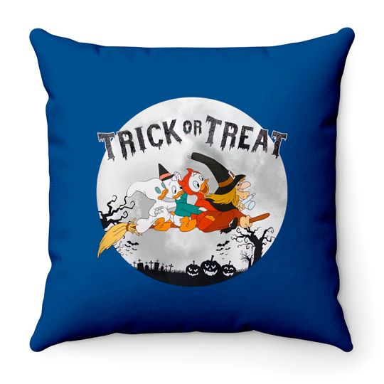 Disney Halloween Ducktales Witch Huey Dewey and Louie Trick Or Treat Hallowen Matching Throw Pillows