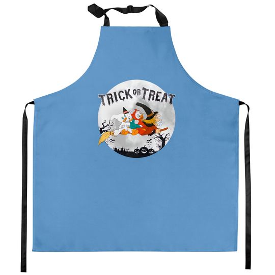 Disney Halloween Ducktales Witch Huey Dewey and Louie Trick Or Treat Hallowen Matching Kitchen Aprons