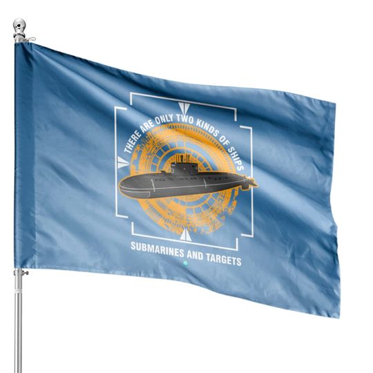 Submarine Submarines and targets awesome House Flag Gift House Flags