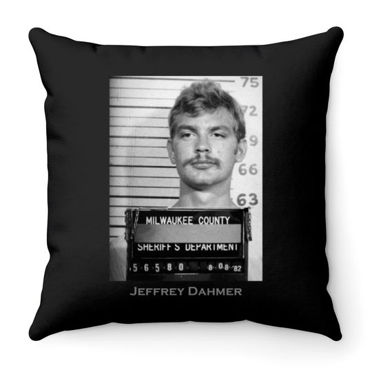 Jeffrey Dahmer Serial Killer Mugshot Throw Pillows