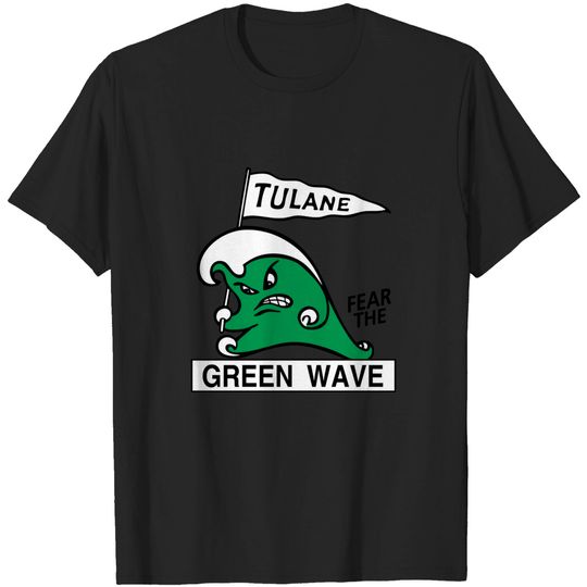 Discover Retro Tulane Fear The Green Wave - Tulane - T-Shirt