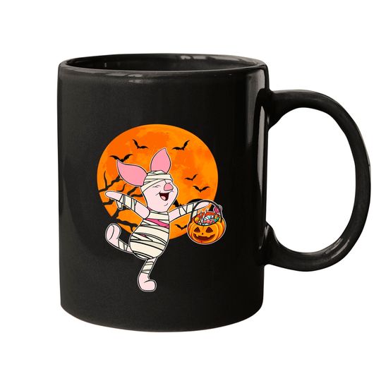 Disney Piglet Mummy Pumpkin Winnie the Pooh Halloween Mugs