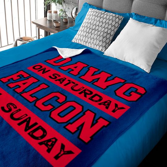 Dawg On Saturday Falcon On Sunday Atlanta Athens F Baby Blankets