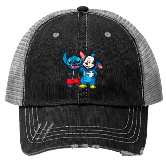 Stitch and Mickey Friends Disney Trucker Hats