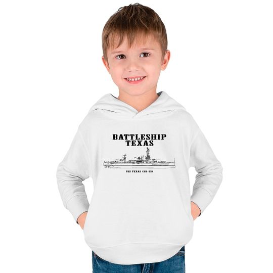 Battleship Texas - USS Texas BB35 Kids Pullover Hoodies