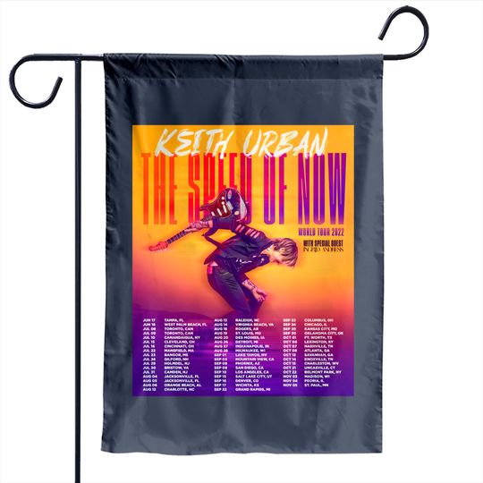 Keith Urban The Speed Of Now World Tour 2022 With Dates Garden Flag, Nations Tour 2022 Garden Flags