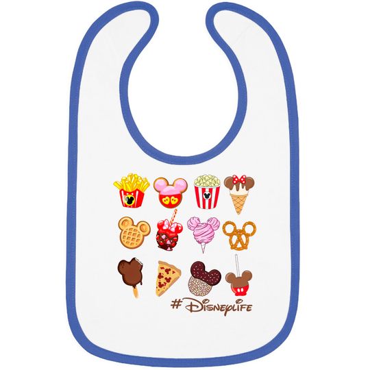 Disney Life Bib, Disney Snacks Bib, Disney Family Vacation Bib, Funny Disney Trip Bibs, Disney Group Bibs, Disney World Bib