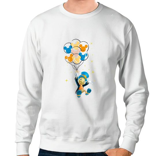 Jiminy Cricket Sweatshirts, Cricket Talking, Disney Cricket Sweatshirts, Mickey Balloon Sweatshirts