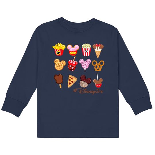 Disney Life Shirt, Disney Snacks Shirt, Disney Family Vacation Shirt, Funny Disney Trip Kids Long Sleeve T-Shirts, Disney Group Kids Long Sleeve T-Shirts, Disney World Shirt