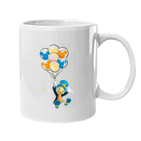Jiminy Cricket Mugs, Cricket Talking, Disney Cricket Mugs, Mickey Balloon Mugs