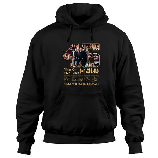 Def Leppard 45th Anniversary 1977-2022 Hoodies, Def Leppard Rock Band Hoodies ,The Stadium Tour 2022 Hoodies